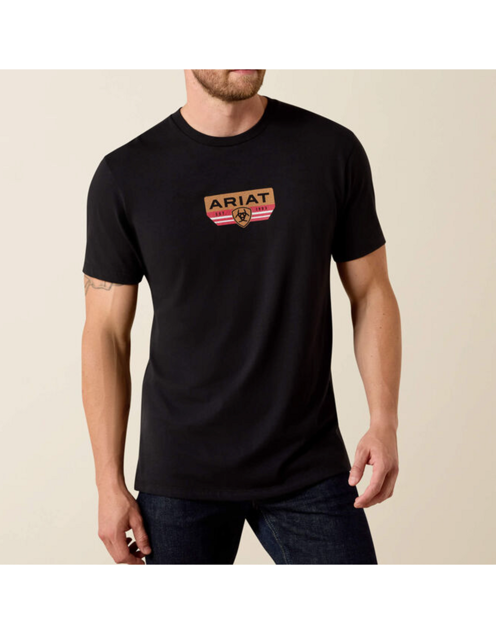 ARIAT TSHIRT MNS S/S HIGHLANDER SUNDOWNER BLACK