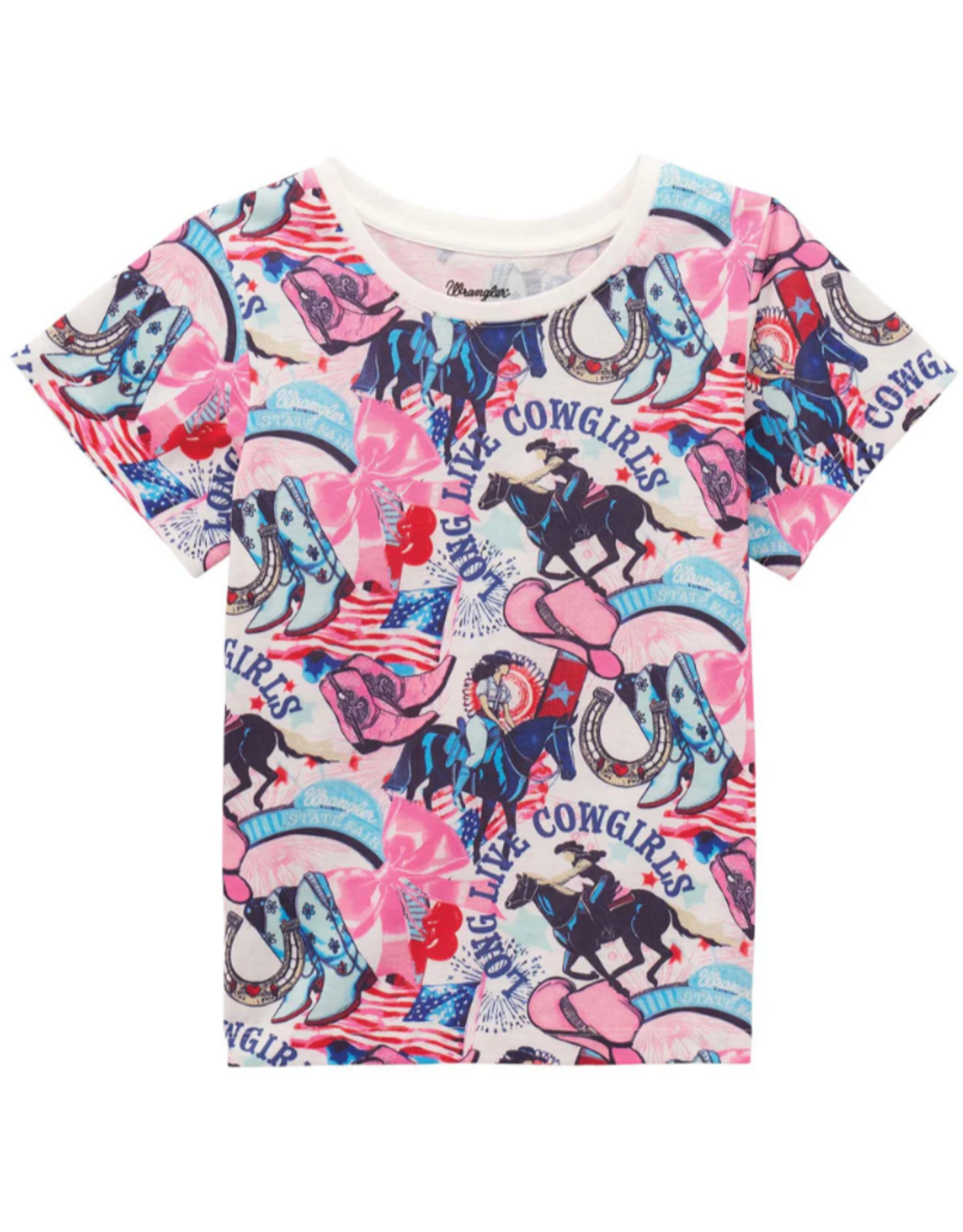 SHIRT GIRLS S/S GRAPHIC COWGIRL
