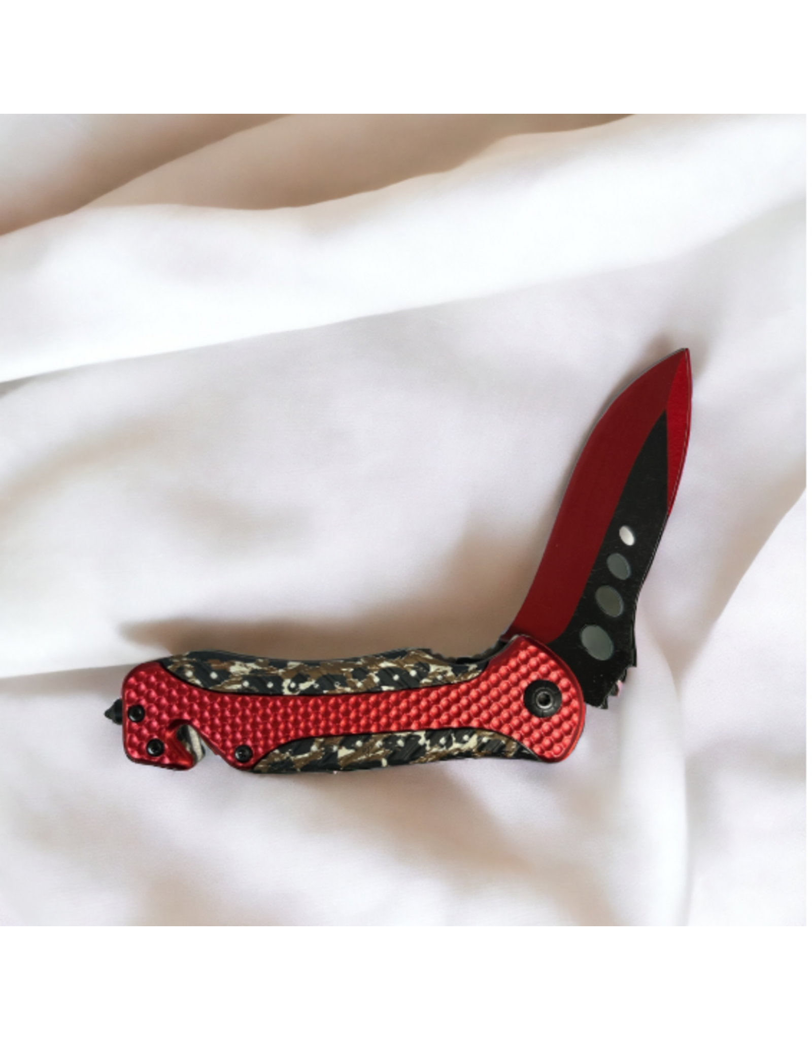 KNIVES CIRCLE SH KNIVES RED & LEOPARD 5"