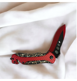 KNIVES CIRCLE SH KNIVES RED & LEOPARD 5"