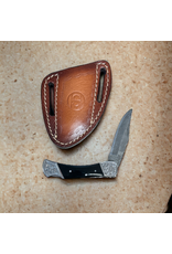 KNIFE CIRCLE SH CUTLERY BUFFALO HORN HANDLE DAMASCUS BLADE