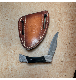 KNIFE CIRCLE SH CUTLERY BUFFALO HORN HANDLE DAMASCUS BLADE