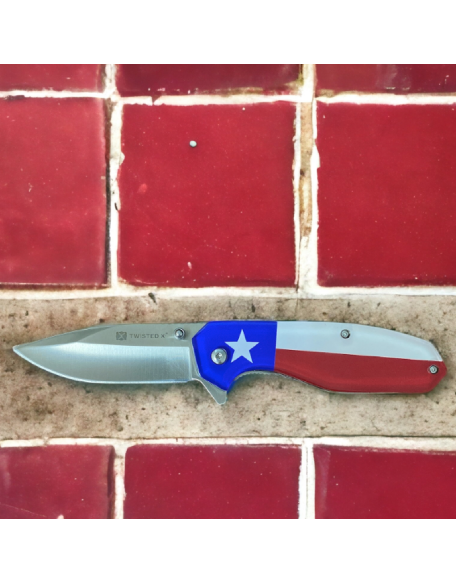 KNIFE TWISTED X TEXAS FLAG
