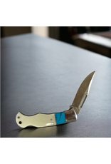 KNIFE CIRCLE SH CUTLERY 3.5" BLUE BABY FAUX TURQ