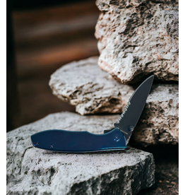 KNIFE CIRCLE SH CUTLERY METALLIC BLUE SERRATED