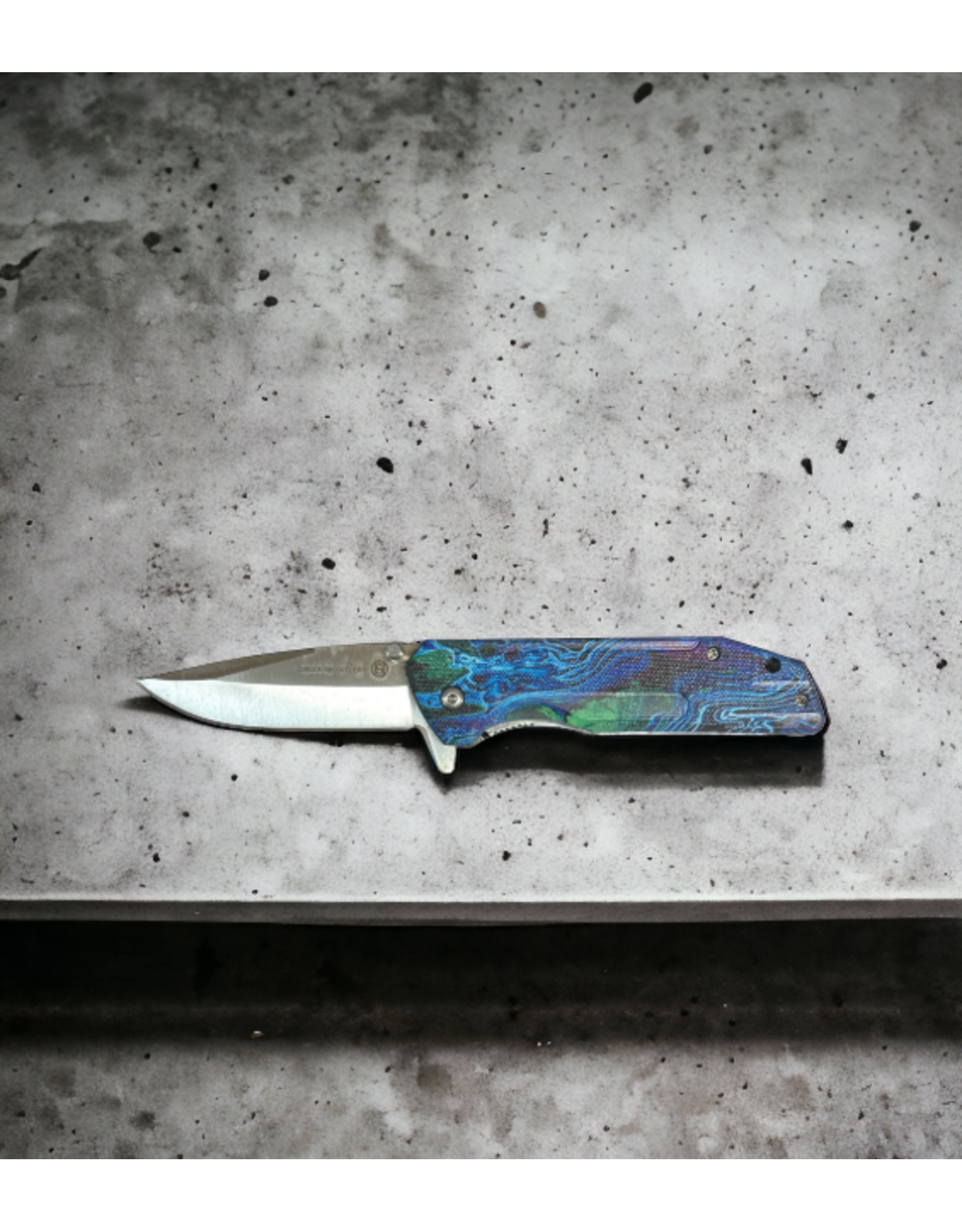 KNIFE CIRCLE SH KNIFE BLUE/ GREEN 4 1/2"