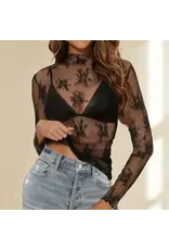 SHIRT WOMENS MESH LACE