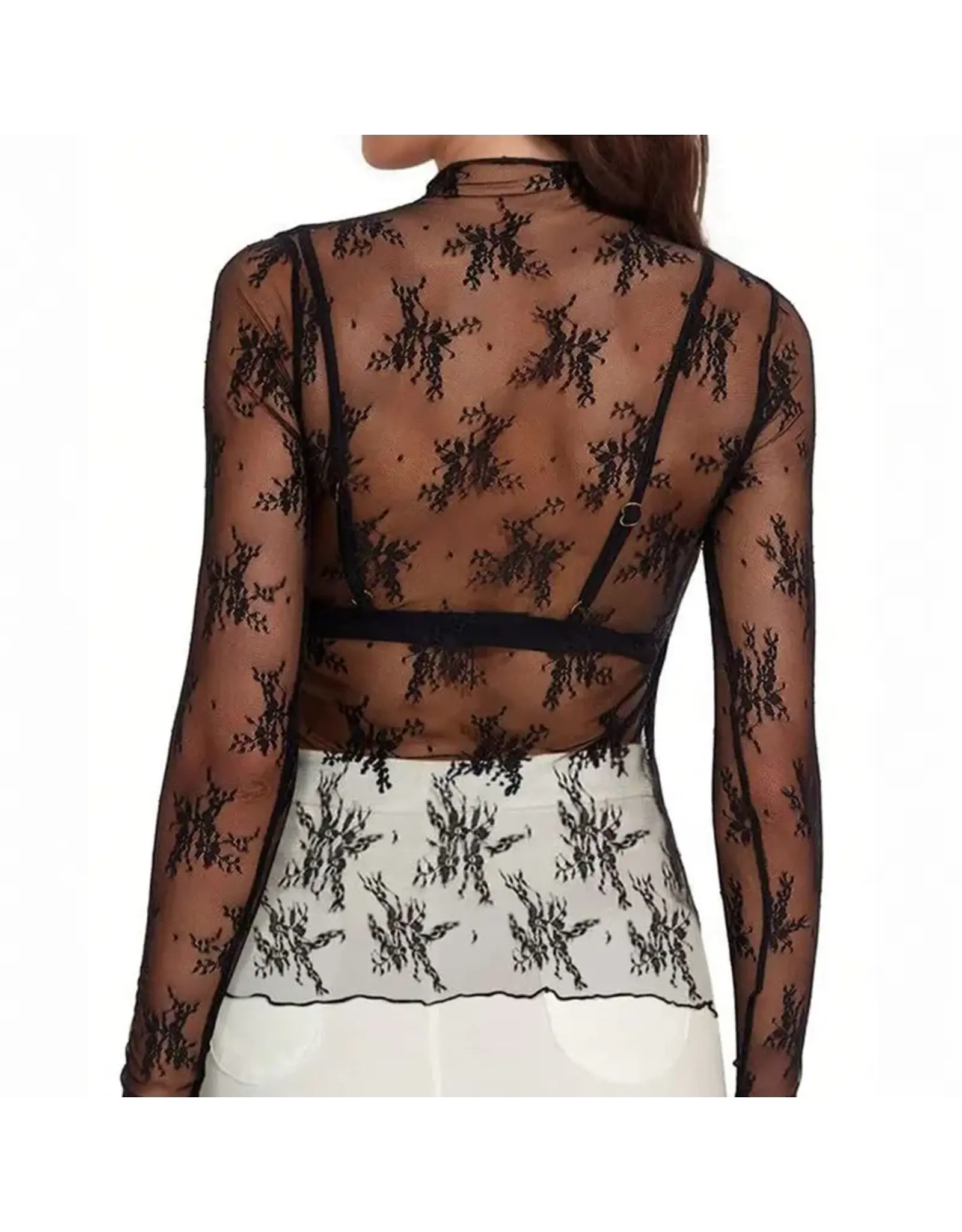 SHIRT WOMENS MESH LACE