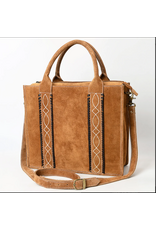 PURSE AD TOTE WESTERN SUEDE LEATHER