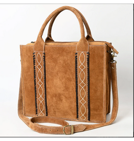 PURSE AD TOTE WESTERN SUEDE LEATHER