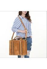 PURSE AD TOTE WESTERN SUEDE LEATHER