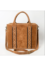 PURSE AD TOTE WESTERN SUEDE LEATHER