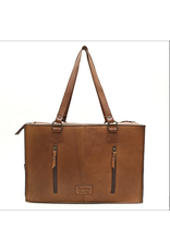 PURSE AD TOTE BLACK WHITE SADDLE BLANKET AND TOOLED LEATHER