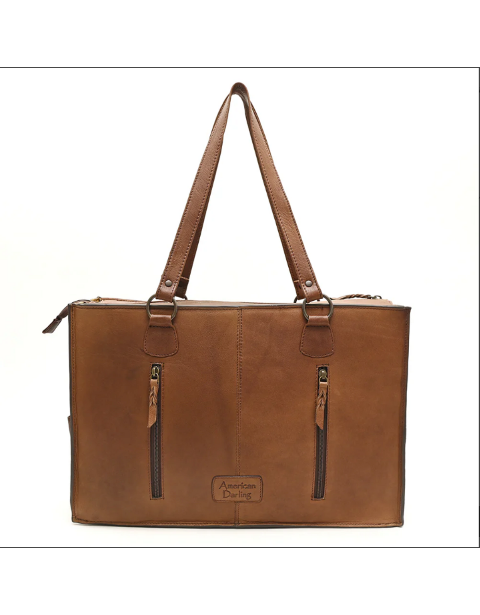 PURSE AD TOTE BLACK WHITE SADDLE BLANKET AND TOOLED LEATHER