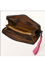 WALLET WOMENS AD TOOLED LEATHER PINK