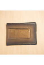 WALLET MENS LEATHER MONEY CLIP DIAGONAL TOOLED STRIP