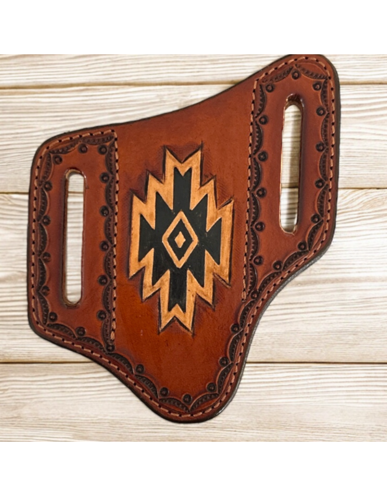 TWISTED X KNIFE SHEATH TWISTED X CARVED SOUTHWEST DESIGN