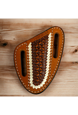 TWISTED X KNIFE SHEATH TWISTED X LEATHER NATURAL SNOWFLAKE WITH RH 4"