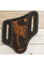 TWISTED X KNIFE SHEATH TWISTED X LEATHER TWO TONED FLORAL TOOLING