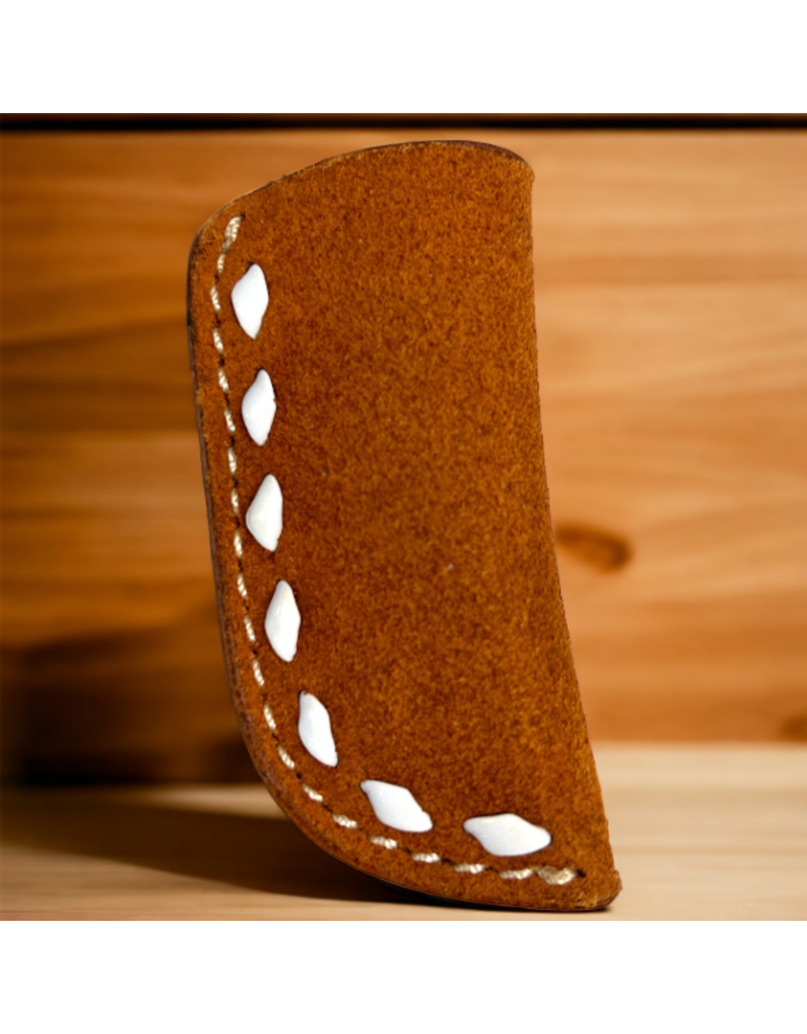 KNIFE SHEATH LEATHER ROUGH OUT 3" BUCKSTITCH