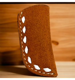 KNIFE SHEATH LEATHER ROUGH OUT 3" BUCKSTITCH
