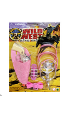 TOY GUN SET WITH SPURS  WILD WEST IN PINK