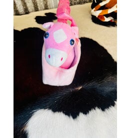 TOY PINK PLUSH PONY IN PINK CARRY PURSE