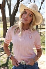 SHIRT WMS POLO KNIT PINK