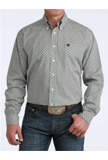 CINCH SHIRT MNS L/S BUTTON UP PRINT FLORAL CIRCLE YLW/BL