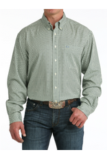 CINCH SHIRT MNS L/S BUTTON UP PRNT GREEN ARENAFLEX
