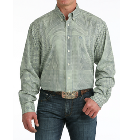 CINCH SHIRT MNS L/S BUTTON UP PRNT GREEN ARENAFLEX