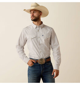 SHIRT MNS ARIAT PRO SERIES FITTED WHITE/TAN