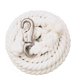 LEAD ROPE COTTON 10' WHITE  NP/BULL