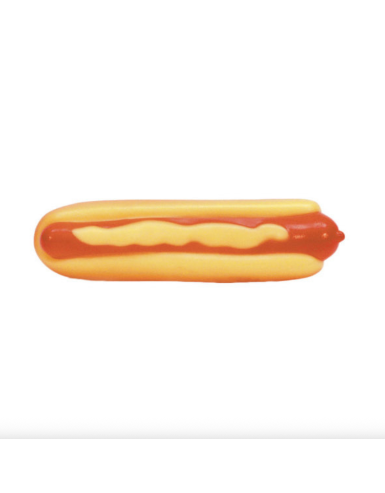 DOG TOY RUBBER HOT DOG 5.5"