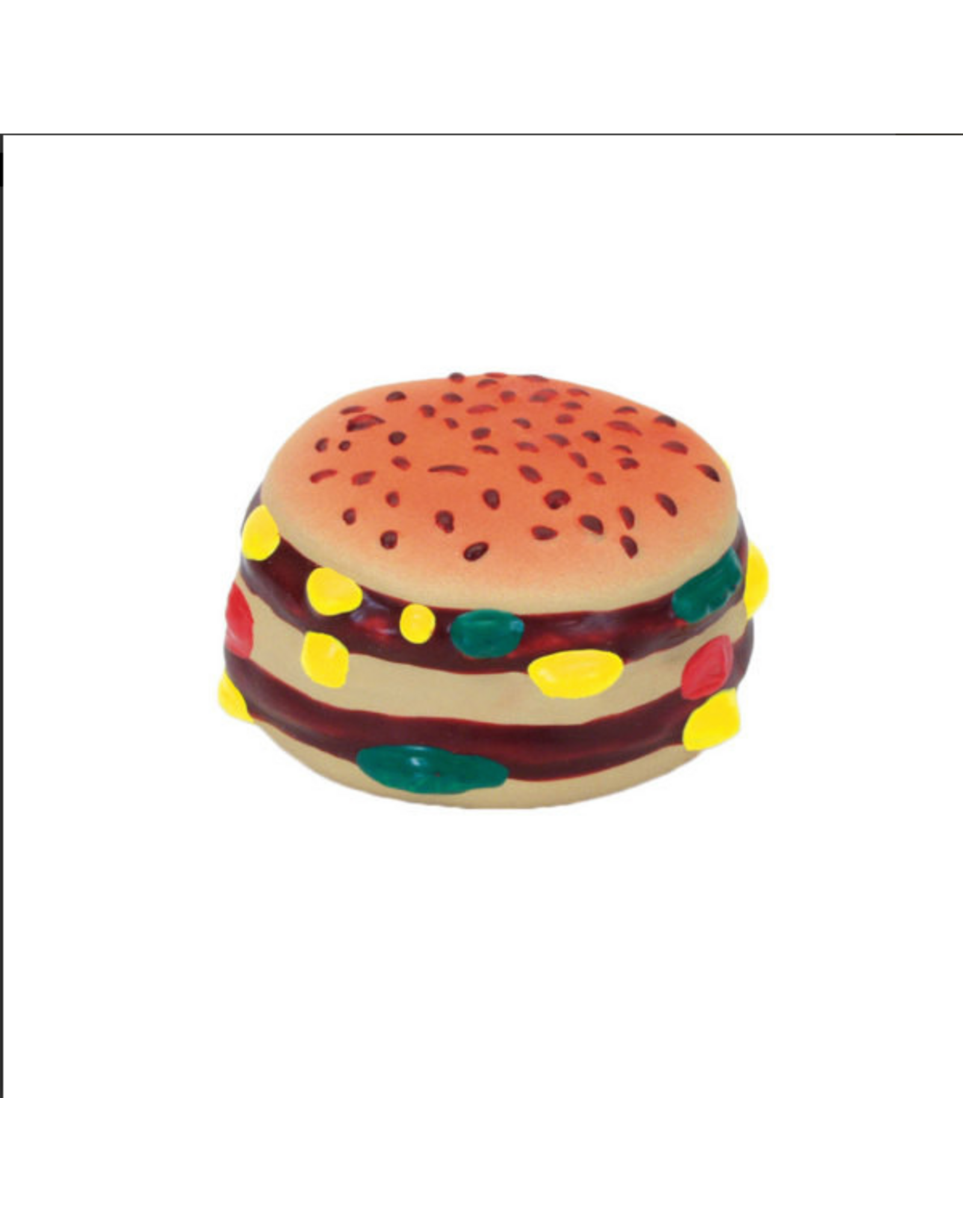 DOG TOY RUBBER HAMBURGER 2.5"