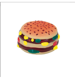 DOG TOY RUBBER HAMBURGER 2.5"