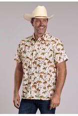 ROPER SHIRT MENS ROPER S/S VINTAGE COWBOY PRINT