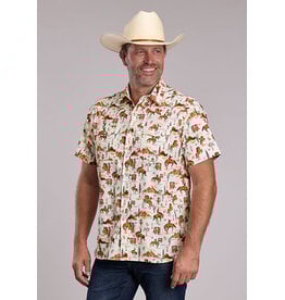 ROPER SHIRT MENS ROPER S/S VINTAGE COWBOY PRINT