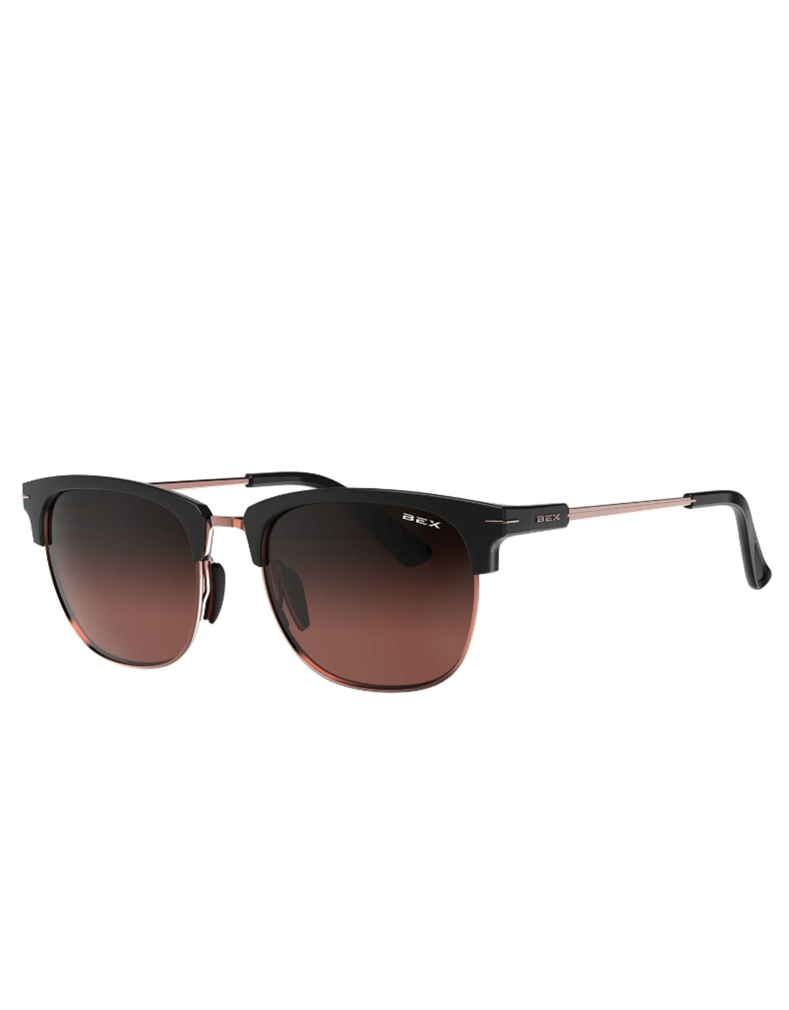 BEX SUNGLASSES KNOX XL ROSE GOLD BROWN RADIANT