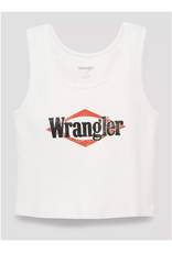TANK TOP WMS WRANGLER WHITE CROPPED