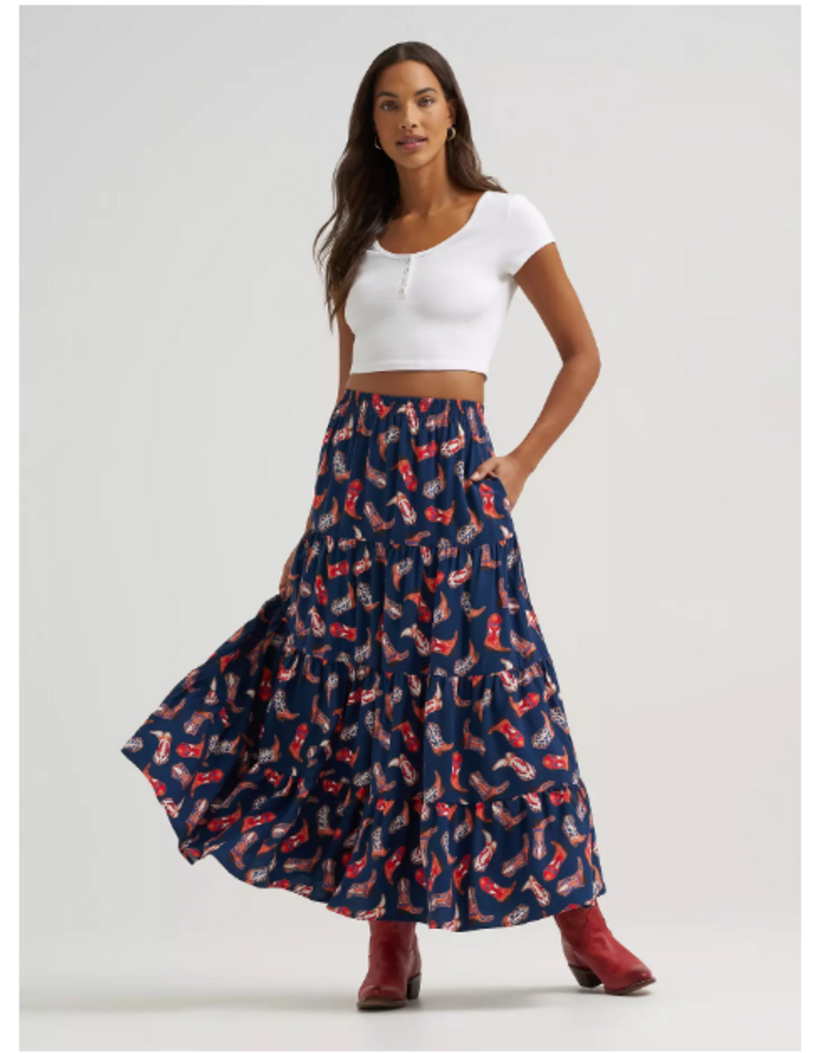 MAXI SKIRT WMS WRANGLER BLUE WITH BOOTS