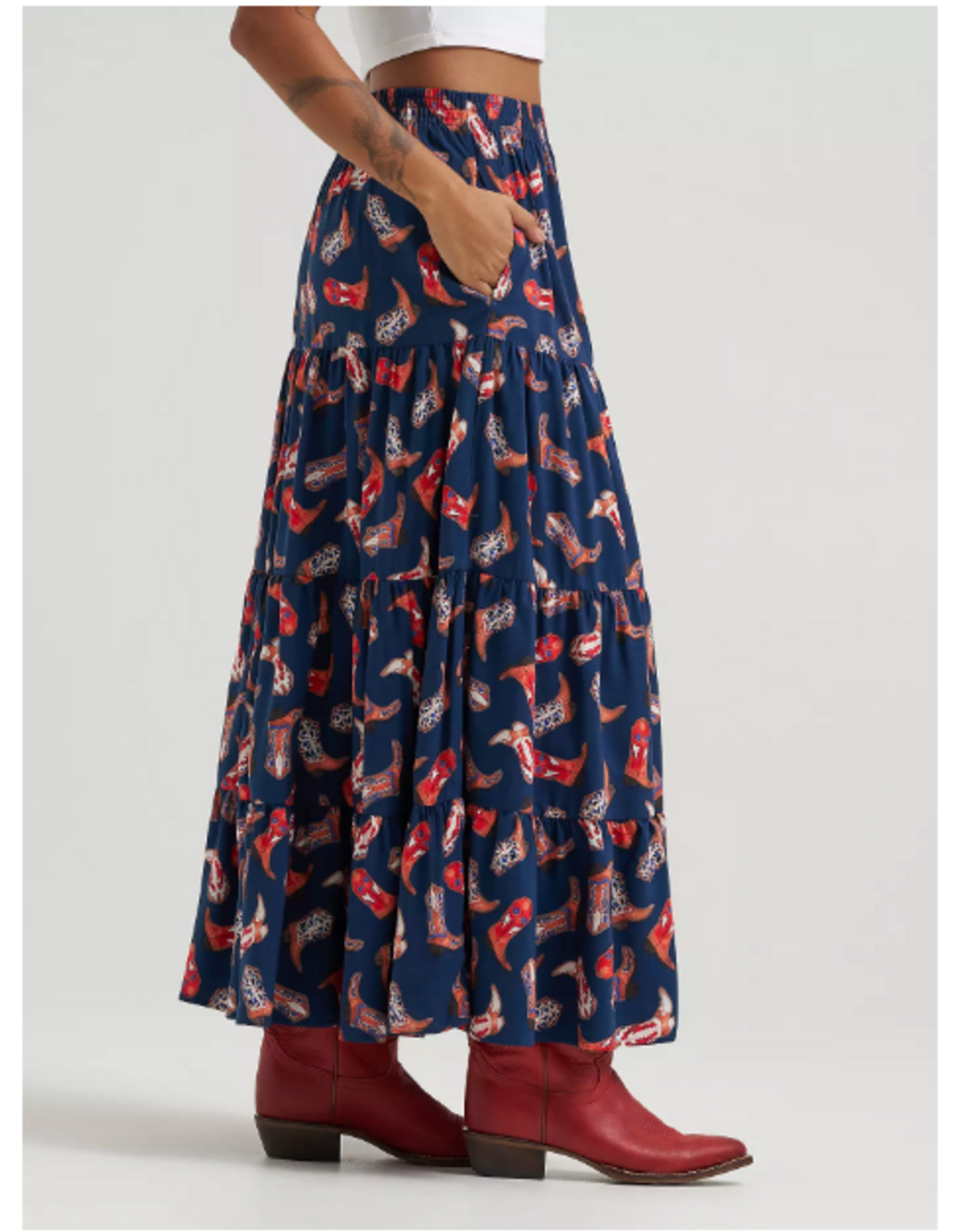 MAXI SKIRT WMS WRANGLER BLUE WITH BOOTS