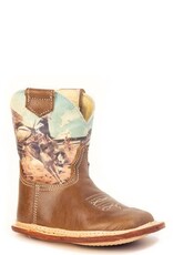 ROPER BOOTS INFANT ROPER TAN LEATHER RODEO BRONC