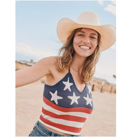 TANK TOP WMS WRANGLER CROCHET USA FLAG