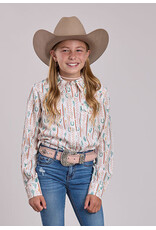 ROPER SHIRT GIRLS ROPER CHECKER CACTUS WHITE