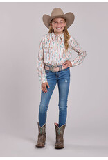 ROPER SHIRT GIRLS ROPER CHECKER CACTUS WHITE