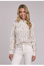 ROPER SHIRT WMS ROPER CHECKERED WITH CACTUS WHITE