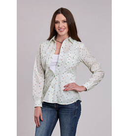 ROPER SHIRT WMS ROPER CREAM FLORAL PRINT