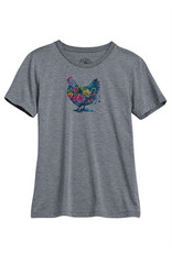 TIN HAUL TSHIRT WMS TIN HAUL CHICKENS WITH FLOWERS