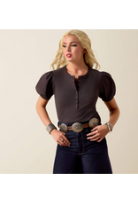 ARIAT SHIRT WMS ARIAT OAKLEY SNAP SS TOP BLACK